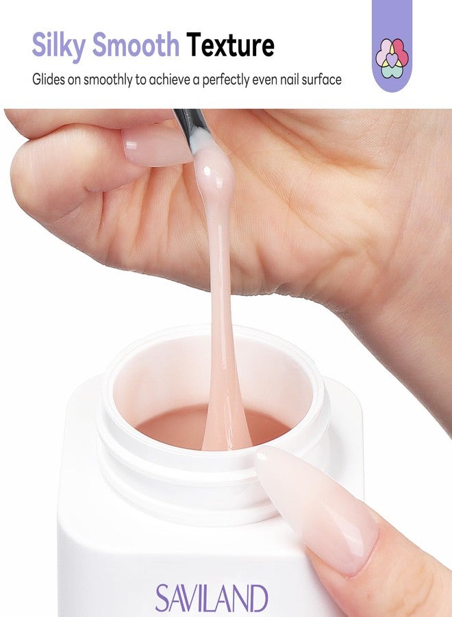 SAVILAND Extend Hard Gel for Nails: 120 g Large Capacity Builder Nail Gel Ultra Hard Sheer Nude 5-IN-1 Multifunctional Gel Nail Builder Base Strengthen Apex 30-Day Salon - Image 3